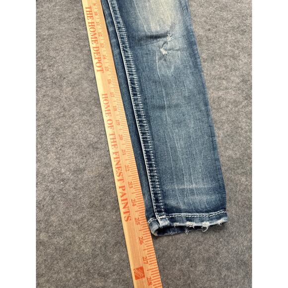 Miss Me Jeans Women’s 26 Signature Ankle Skinny Distressed Blue Denim - Picture 3 of 7